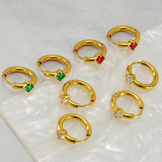 Stainless Steel 18K Gold Plating Ear Clip Earrings For Women